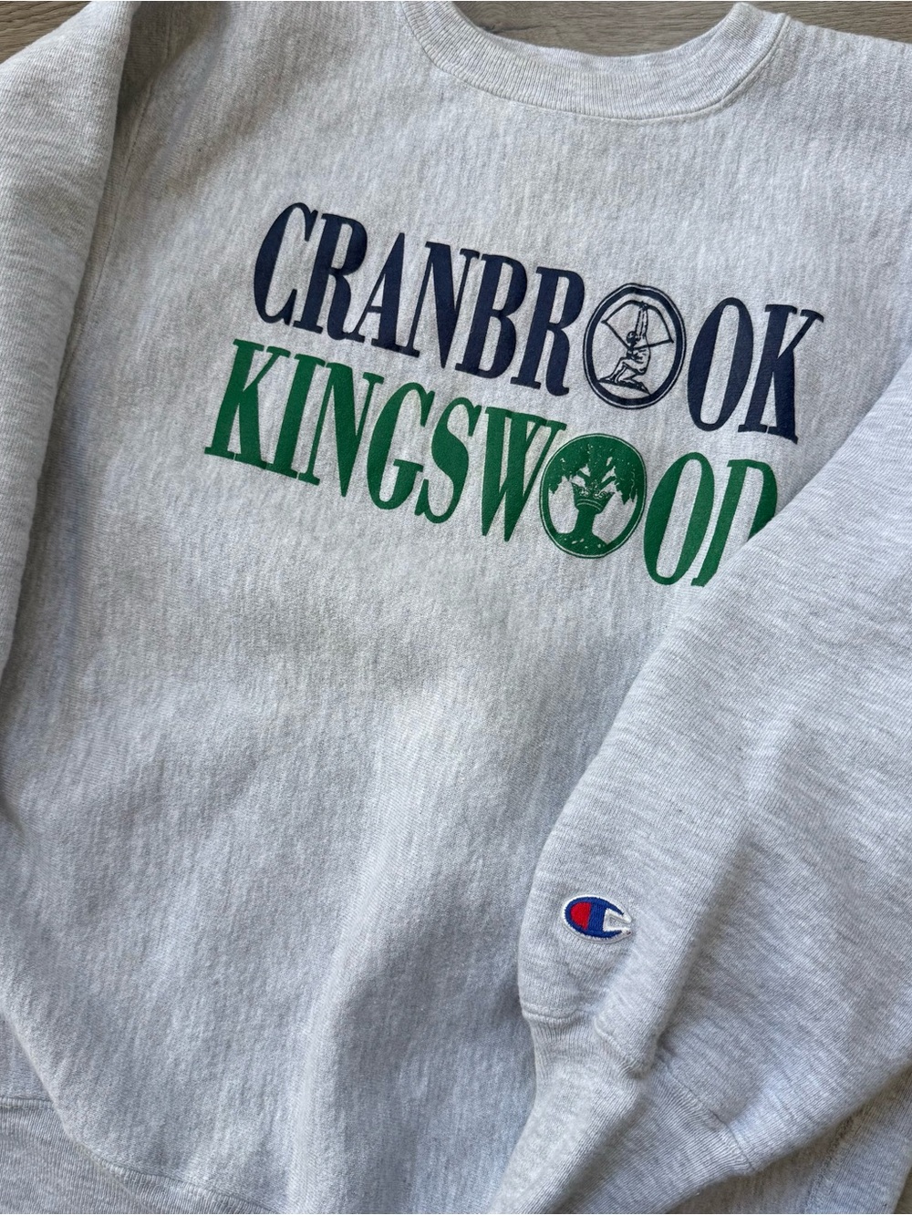 Vintage 90s Champion Reverse Weave Cranbrook Kingswood USA Sweatshirt Men Medium